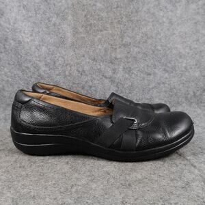 Natural Soul Shoes Womens 8 Slip On Loafers Comfort Casual Black Leather Classic